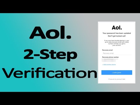 Activate 2 Step Verification in AOL Mail || AOL.com