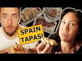 Trying SPANISH TAPAS for the first time! (MADRID, SPAIN Street Food)