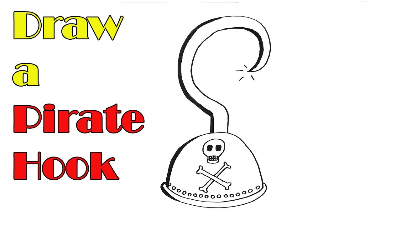 How to Draw a Pirate hook - EASY FOR KIDS 