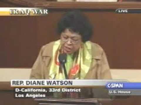 Iraq Troop Surge Debate : Diane Watson - antiSurge