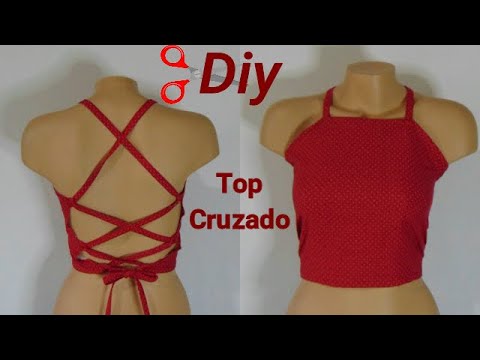 Como Hacer Crop Top Escote en la Espalda. Diy - YouTube