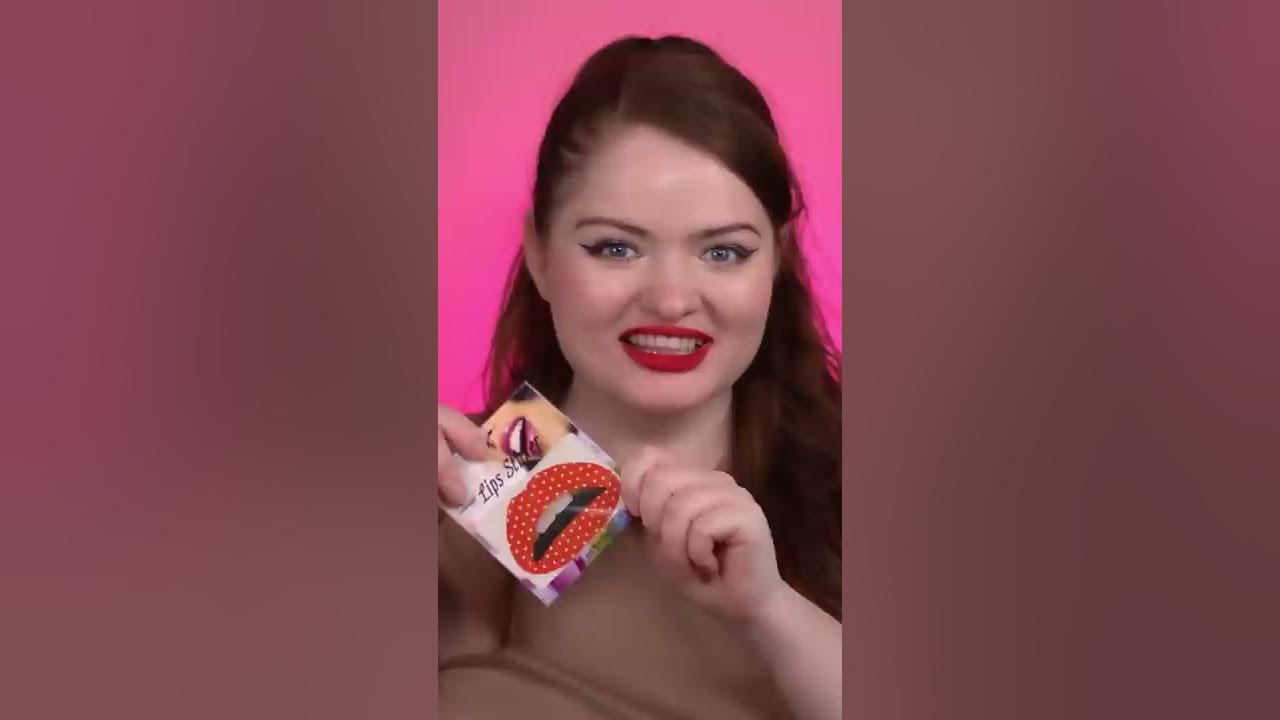 Накладные переводные губы! Красные в горошек! - YouTube