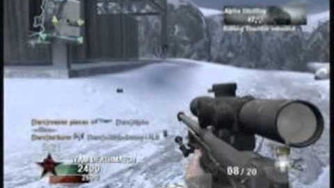 CODblack ops wii sniping practice combat training