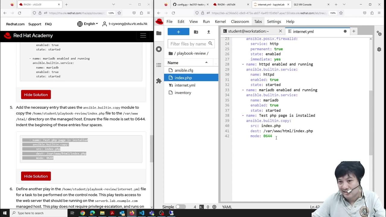 Section 2 9 lab implementing an ansible playbook youtube