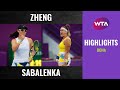 Aryna Sabalenka vs. Zheng Saisai | 2020 Doha Quarterfinal | WTA Highlights