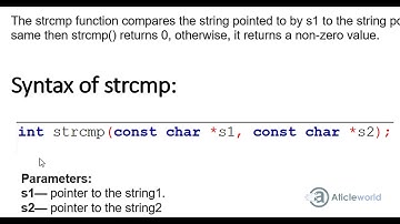 strcmp in c