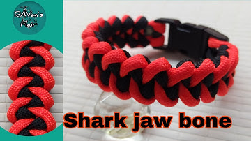 How to make shark jaw bone knot paracord bracelet (shark jaw bone weaving)