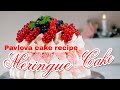 3 layers fruit meringue cake recipe  pavlova cake recipe easy