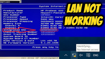 BIOS Issues | LAN Not Working After Programming the BIOS (MAC Address Problem)