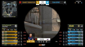 ESL One: Road to Rio - CIS | Gambit Youngsters vs. Team Spirit - Map 2 [Dust2]