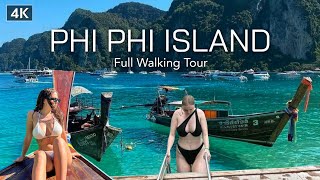【 4K】Walking Phi Phi Island in Krabi | Thailand's BEST Island 2023