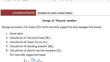 Design procedure for flexural member (Both laterally supported and unsupported)
