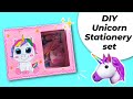 Diy unicorn stationery set  how to make unicorn stationery set