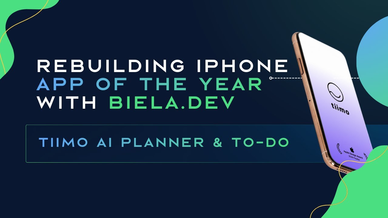 Who needs Tiimo? Build your own AI planner live on biela.dev 📱