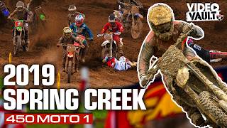 FULL MOTO | Mudder at Millville! Can Tomac's charge stop a new winner? | 2019 SpringCreek 450 Moto 1 screenshot 5