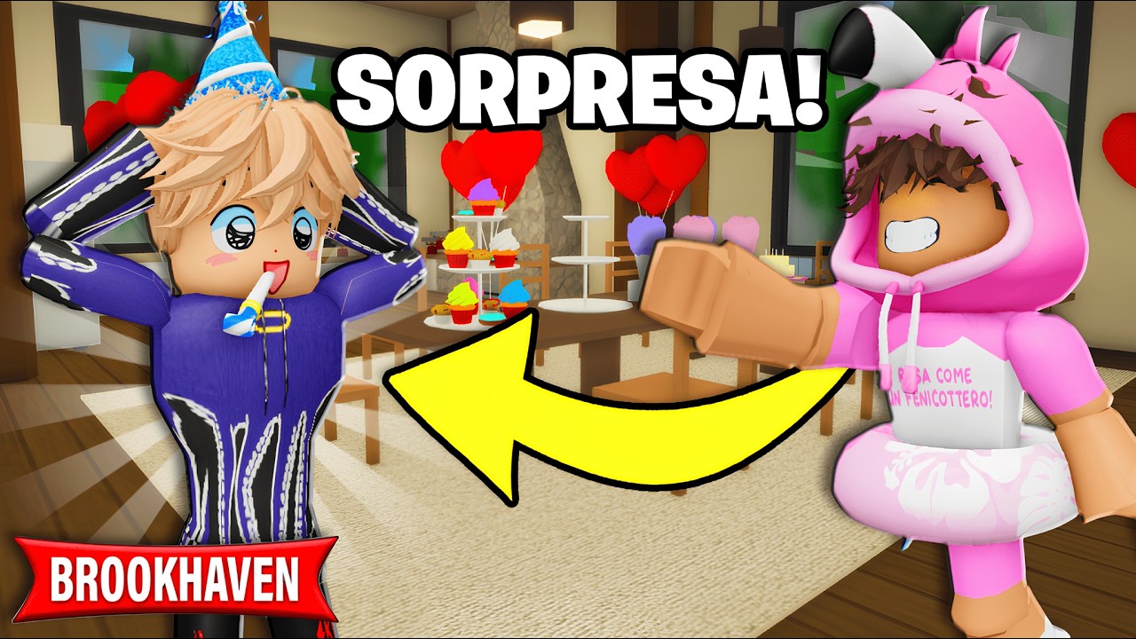 Ho fatto una festa a sorpresa allo ZIO ESTE su BROOKHAVEN ROBLOX