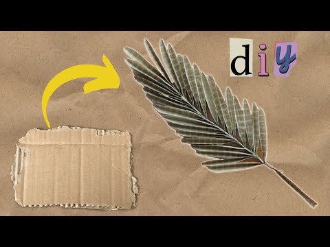 CARDBOARD REALISTIC LEAVES - Home decor ideas DIY - IDEIAS DE DECORAÇÃO COM PAPELÃO - FOLHAS SECAS