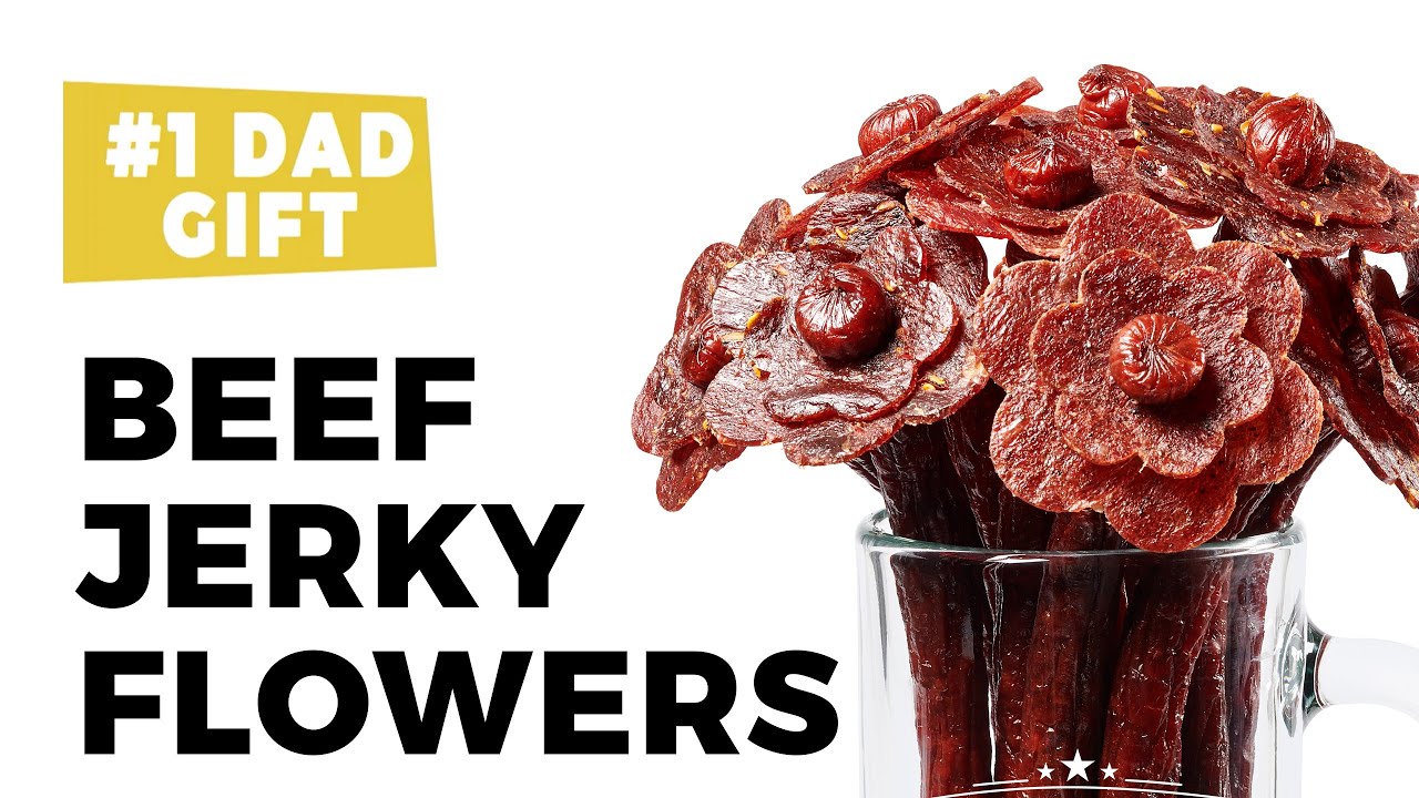 Beef Jerky Flower Bouquet (Mixed, Full Dozen)