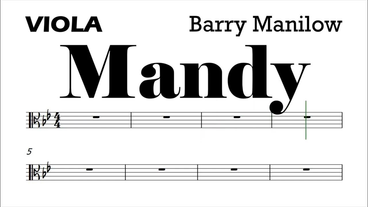 Mandy by Barry Manilow Viola Sheet Music Backing Track Play Along Partitura Mandy by Barry Manilow Viola Sheet Music Backing Track Play Along Partitura