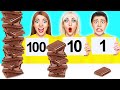 100 طبقة من تحدي الشوكولاتة