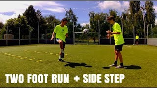 AGILITY LADDER DRILLS - TWO FOOT RUN + SIDE STEP