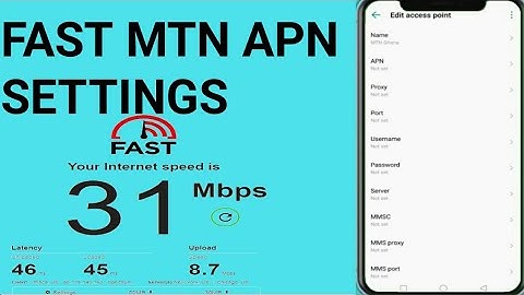 MTN free 4G APN internet settings| MTN fast internet settings