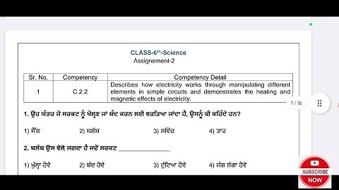 6th Class Science|Assignment No.2 Solution|CEP 2025|Competency enhancement program|