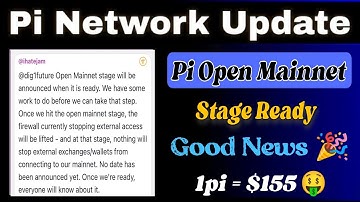 Good News 🎉| Pi Open Mainnet stage Ready Official announce 🤩😱| 1Pi = $155 🤑🎉 #bitcoin #crypto #tron