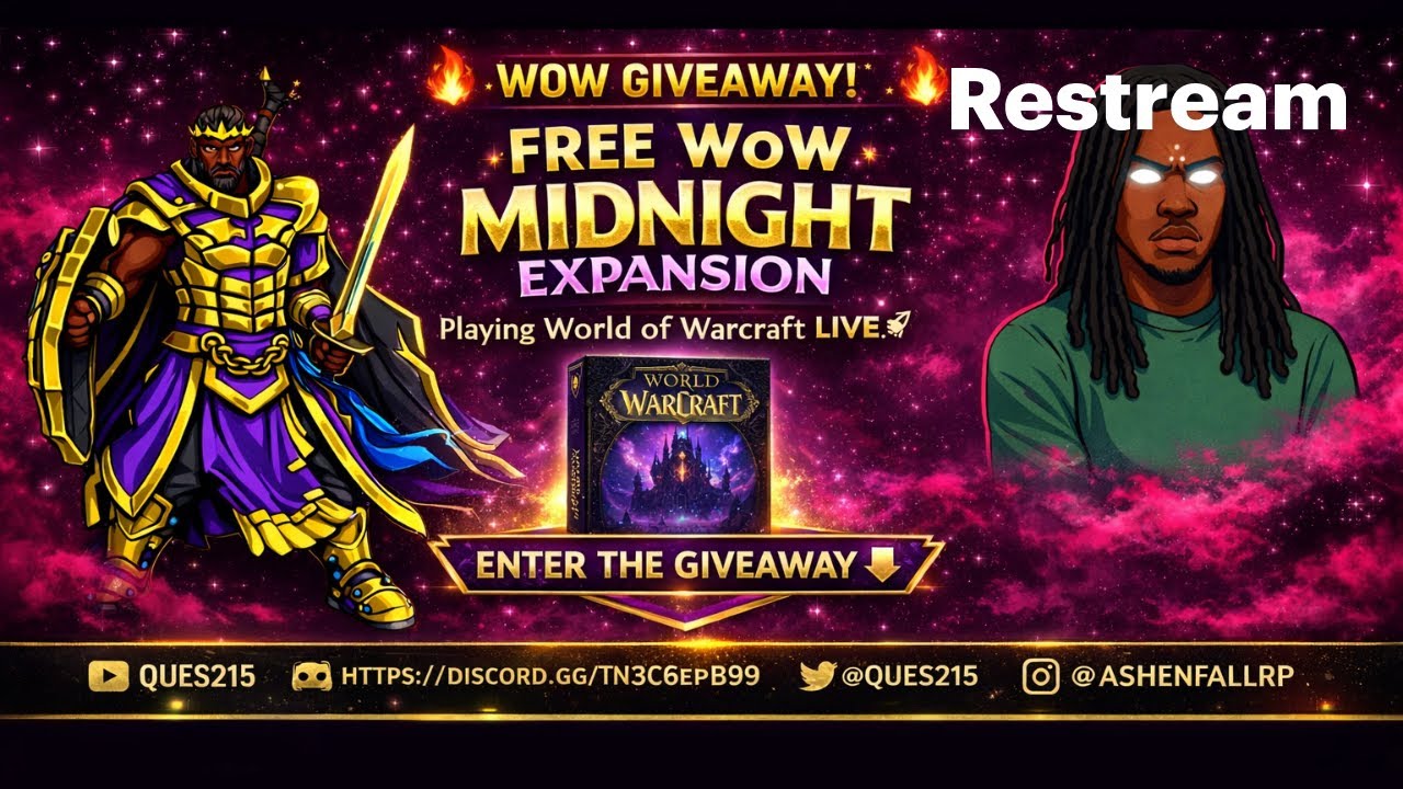 ⚔️ WoW Midnight Expansion Launch Stream | 🔥 250 Followers = FREE Expansion Giveaway