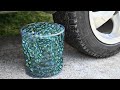 Experiment car vs 1000 marbles crushing crunchy  soft things by car