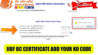 IIBF Certificate Link – How to Register IIBF Certificate for BC Code - BOB BC screenshot 4