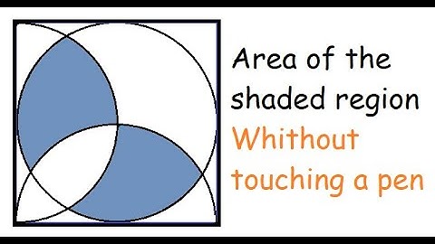 Circles | Area of shaded region | Solution without touching a pen | A very short fun video | PRMO