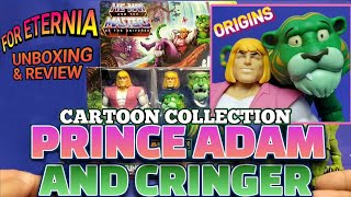 UNBOXING & REVIEW Origins Cartoon Collection PRINCE ADAM and CRINGER Masters of the Universe Figures