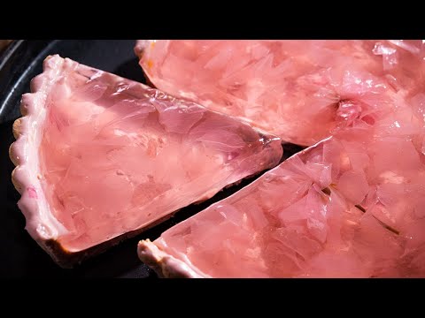 How to make Cherry Blossom Jelly Tart Cake -Pink sapphire Jelly Tart-