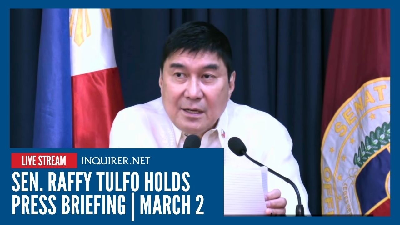 LIVE: Sen. Raffy Tulfo holds press briefing | March 2