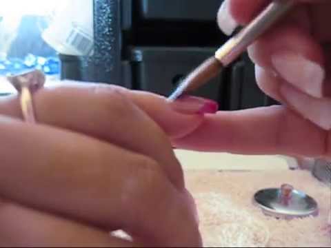 Raspberry Acrylic Nails!!! - YouTube