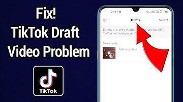 Fix TikTok Draft Video Not Working Problem | Tiktok Drafts Video Problem Solved