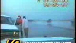 He is just inches from getting crushed by a car