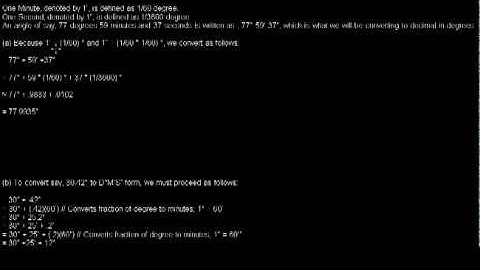 Converting between Decimals and Degrees Minutes and Seconds