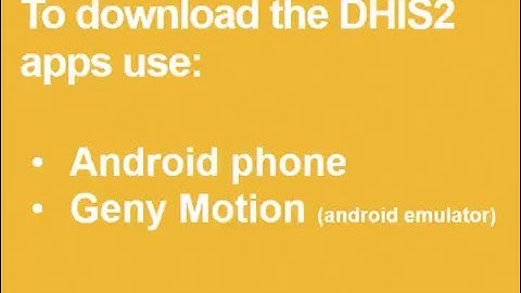 DHIS2: Mobile