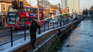 BARBEL FISHING ON A TINY LONDON RIVER