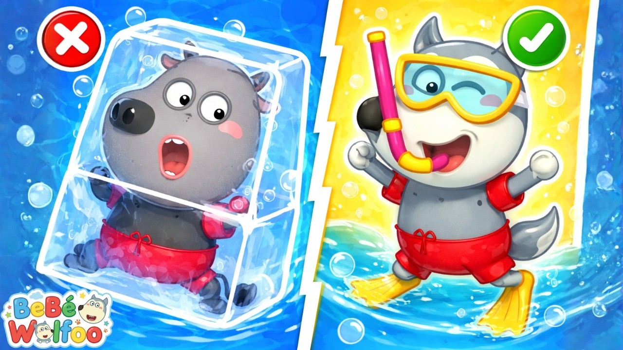 Bebé Wolfoo | Wolfoo Aprende a Nadar Seguro | Dibujos animados para niños