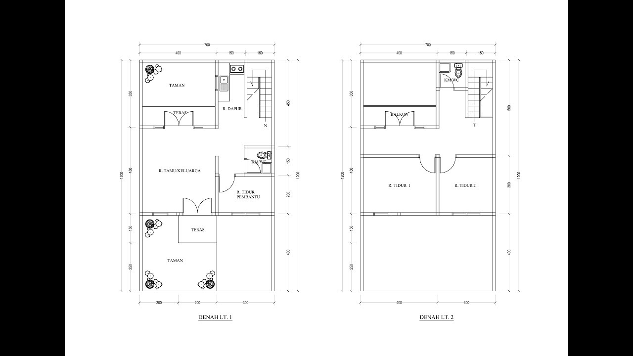 Denah Rumah 2lt Lahan 84m2 Youtube