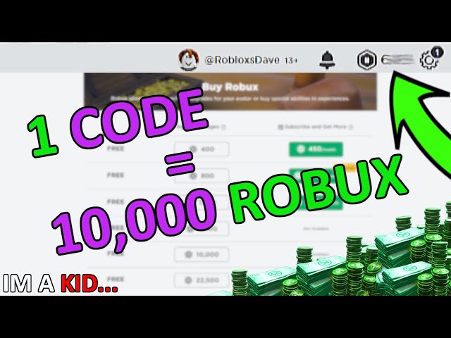 2023* How to get free robux: 1 Code =10,000 Robux (free robux working  January 2023) 