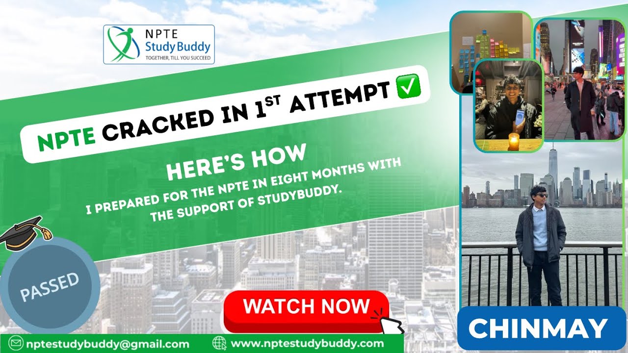 How I passed the NPTE in my First Attempt Ft. Chinmay with NPTE StudyBuddy!