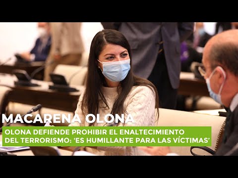 Olona defiende prohibir el enaltecimiento del terrorismo: ‘Es humillante para las víctimas’