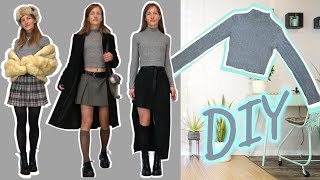 Make this long sleeve crop top with me  sewing tutorial + 9 thrifted outfit ideas