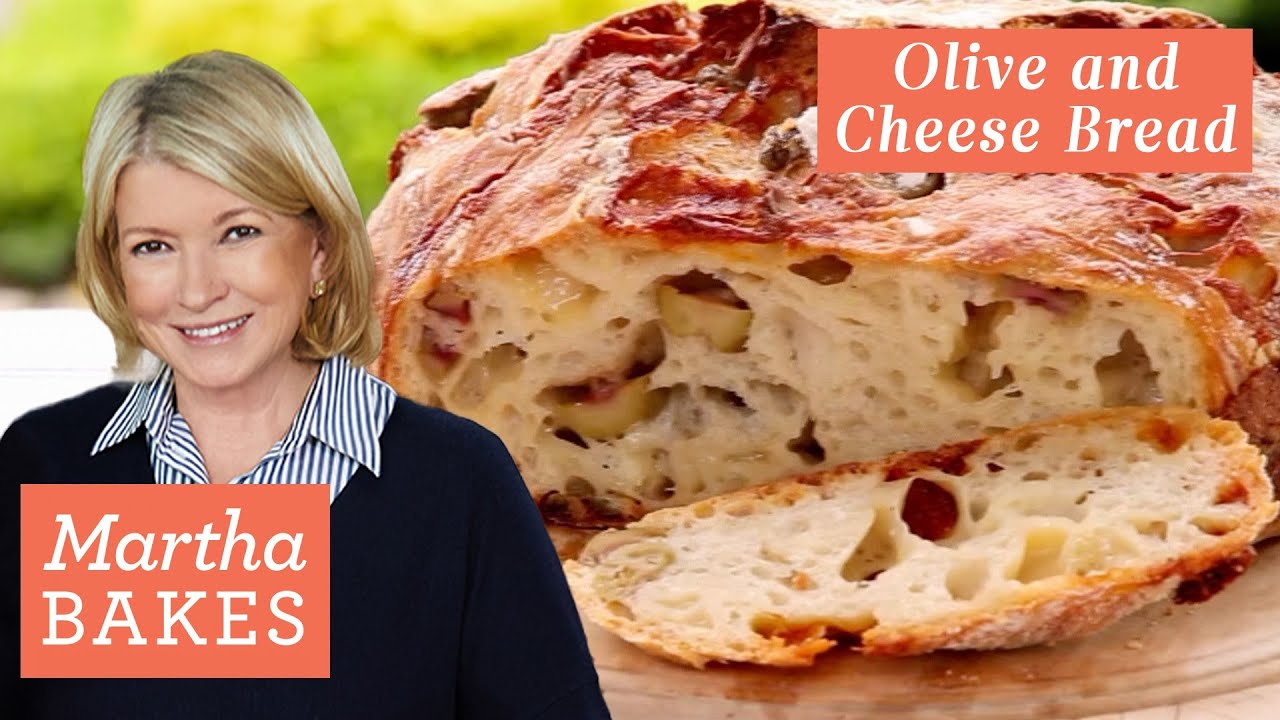 Martha Stewarts Olive and Cheese Bread  Martha Bakes  Martha Stewart