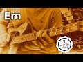 Slow rock blues backing track in em