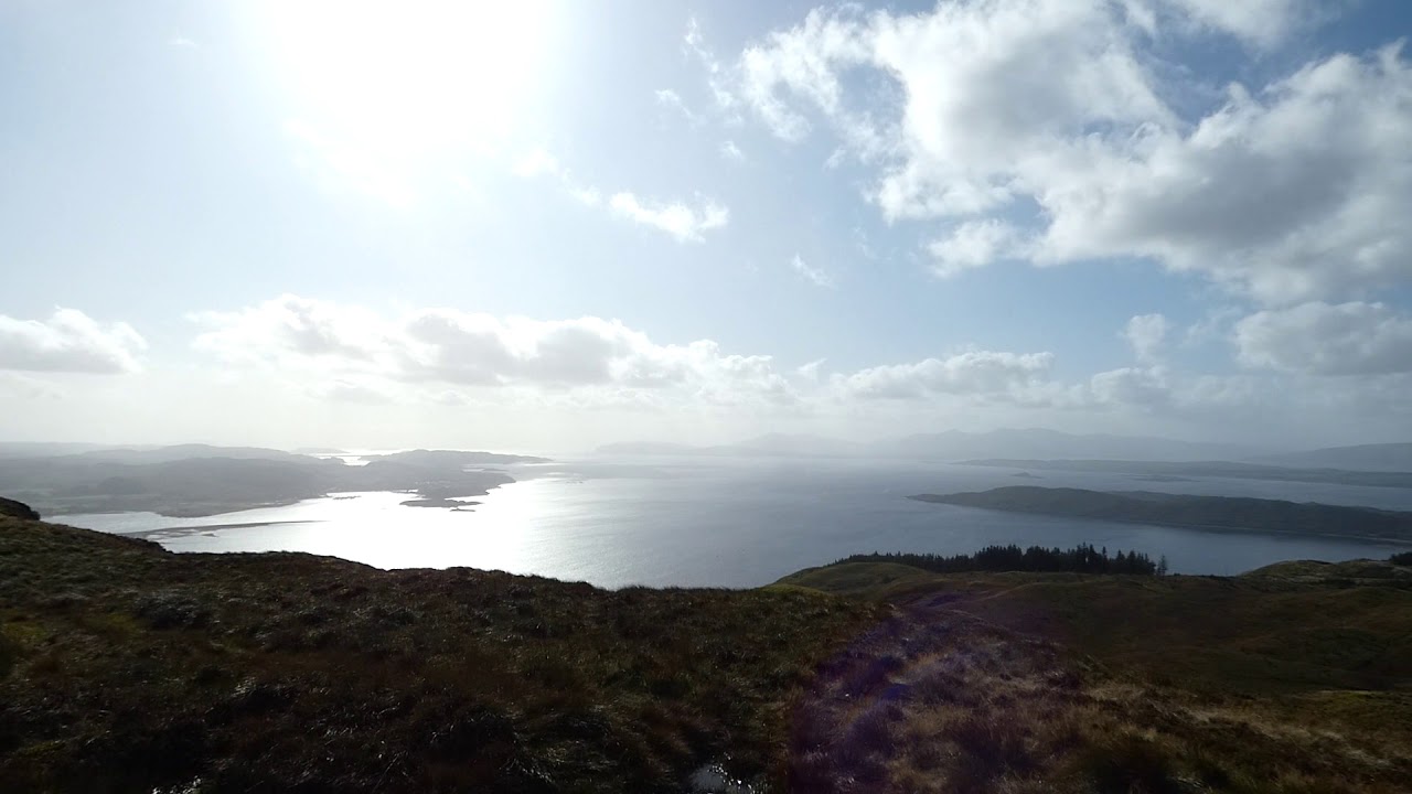 Lovely 360 degree view on beautiful but boggy Beinn Lora Benderloch Scotland UK